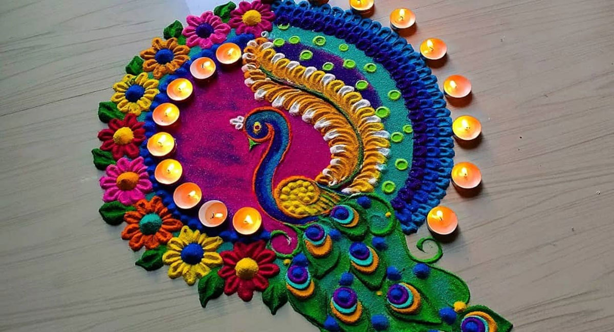 15 Easy & Simple Rangoli Designs for Diwali 2023