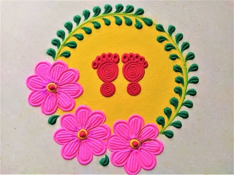31 Flower Rangoli Designs For Diwali And Other Occasions