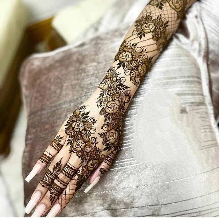 Simple Bridal Mehndi Design Latest 2023 | Back Hand Mehndi Design | Full  hand Henna Design - YouTube