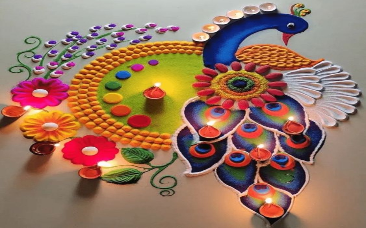 Peacock Rangoli Stencil at best price in Ghaziabad by Idea2cart | ID:  26631571755