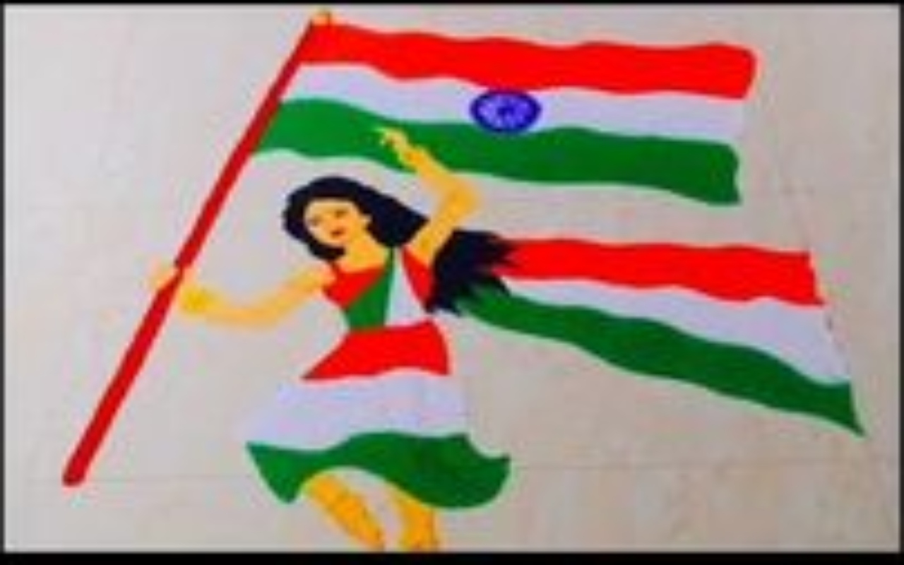 How to draw India flag. तिरंगा भारत का झंडा चित्र बनाये.Very easy. Step by  step pencil colors - YouTube